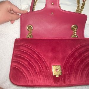 Velvet shoulder/crossbody bag